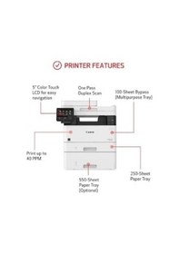 Resim Canon İ-sensys Mf-453dw A4 Mono Çok Fonksiyonlu Lazer Yazıcı 38 Ppm, 1200 1200 Dpi, 50 Sayfa Adf & Wi-fi 