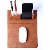 Resim Telefon Tutucu Mouse Pad'ler, Tabanlı Mouse Pad'ler, Kablosuz Mouse İçin Kahverengi 