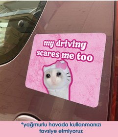 Resim moontainills Eğlenceli Araba Magneti My driving scares me too 