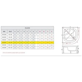 Resim Shower 110X110 Cellesse Oval Mini Küvet 