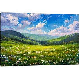 Resim Yeşil Kır - 90x60 