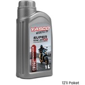 Resim YASCO Super 10w40 4t 1l Motorcycle Oıl Üretim Yılı: 2024 (12 Adet) 