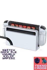 Resim beboncool TNS-1141 El Destekli TPU Nintendo Switch Oled Silikon Kılıf 