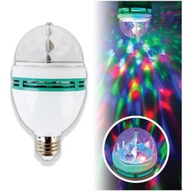 Resim Renkli Led Döner Başlıklı Disko Topu Ampul Gece Lambası Disco Lam 