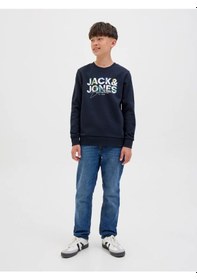 Resim Jack & Jones Jack&jones Jjgeplas Erkek Çocuk Sweatshirt 12279606 Lacivert 