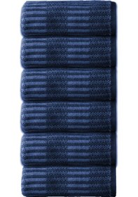 Resim Özdilek Striscai 50x90 Cm El-yüz Havlusu 6'lı Lacivert Çok Renkli 