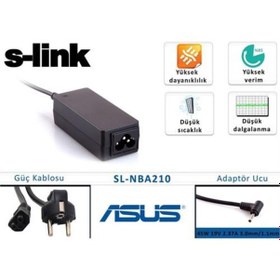 Resim Necipbilgisayarltd S-Link Sl-Nba210 45W 19V 2.37A 3.0 MM/1.1 MM Asus Uyumlu Ultrabook Standar 