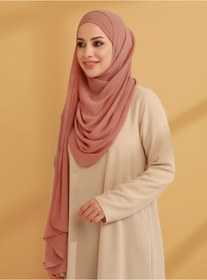 Resim TUVA İç Boneli Şifon Hazır Türban - Gül Kurusu - 