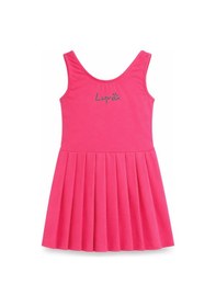 Resim Sıfır Kollu Elbise Mayo Kız Çocuk Yüzücü Mayo 26310 Neon Pembe 