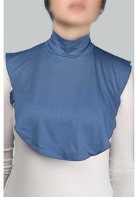 Resim Altobeh Düz Balıkçı Yaka Boğazlı Penye Tesettür Kadın Yakalık Boyunluk - Açık Kot 