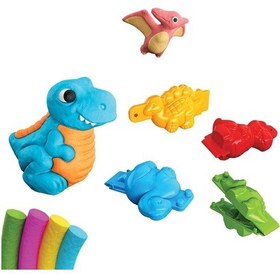 Resim 3d Dinozor Oyun Hamur Seti 200 Gr. - Oyun Hamuru Seti - Hamur Setleri - Hamur Kalıpları Renkli 