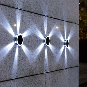 Resim 6 LED Güneş Enerjili Zemin ve Duvar Aydınlatma - Yürüyüş Yolu, Çim Alanı, Teras, Bahçe için Yenilenmiş Dış Mekan Aydınlatması - Enerji Tasarruflu Güneş Panosu Tasarımı, Şık Peyzajlar için Modern Plastik Aparatlar, GANXIN Güneş Enerjili Dış Mekan Işıkları 