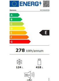 Resim Siemens KD76NAIE0N 542 LT No-Frost Çift Kapılı Buzdolabı 