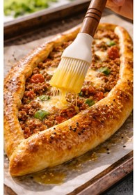 Resim 2 Parça Akasya Saplı Pastacı Seti - Silikon Sıyırma Spatulası - Silikon Yumurta Fırçası - Mutfak Beyaz 