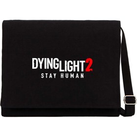 Resim Dying Light Logo Siyah Kanvas Postacı Çantası - Siyah 