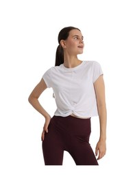 Resim Sportive Marana Cropped Top Kadın Beyaz Günlük Stil T-shirt 25kk1032-kbyz 1776523 Beyaz 