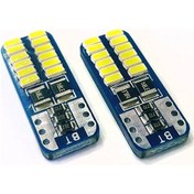 Resim T10 Led 24 Ledli Mini Yassı Park Plaka İç Aydınlatma Beyaz 2 Adet 