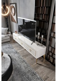 Resim 180 CM KLAS MDF MEBRAN KAPAK EKRU GOLD 