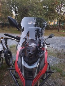 Resim Motocam Voge Ds 500 Siperlik Ön Cam 2021 2024 Model 55cm Açıkfüme Renkli 4mm 