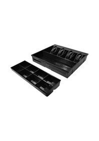 Resim Metal Siyah Para Çekmecesi 4 Banknot 8 Bozuk Para Haznesi 41 X 41 