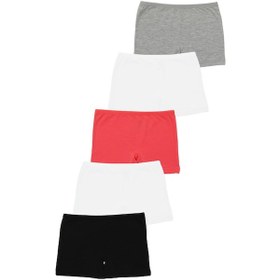 Resim Arma Yıldız Renkli Kız Çocuk Boxer Tayt 5'li Paket Pamuklu Likralı Renklı 