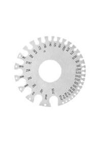 Resim 0-36 Metal Yuvarlak Awg Swg Tel Cetvel Kalınlık Çap Ölçer Ölçme Aracı 