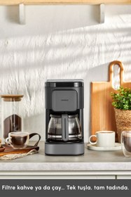 Resim Karaca Just Coffee Aroma 2 in 1 Filtre Kahve Makinesi Space Gray 