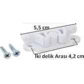 Resim Nisar Store Sineklik Çıt Çıt, Beyaz 12 Adet (24 Adet Akıllı Montaj Vidası Ile Birlikte) 