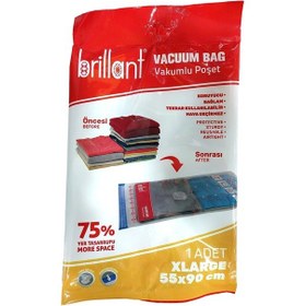 Resim Brillant Vakumlu Poşet/hurç 55 90cm Xlarge İç Adet 1 6 Lı Set Şeffaf 