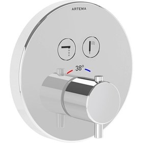 Resim Artema Aquaheat A42718 Ankastre Termostatik Banyo Bataryası, Sıva Üstü Grubu, Krom 