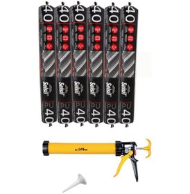 Resim Selsil Sosis Pu Mastik 600 Ml. Beyaz 5 Adet ,sosis Tabancası 600 Ml Beyaz 