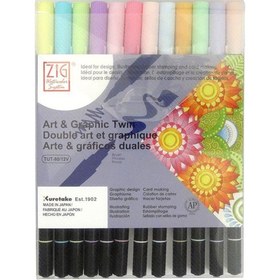 Resim Zig Art&Graphic Twin Tut-80/12Vpa 12Li Pastel 