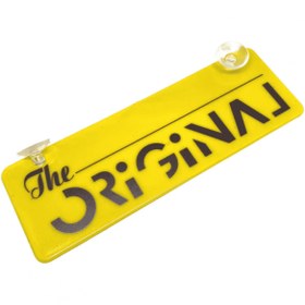 Resim Genel Markalar The Orijinal Yazılı Sarı Dekor Plaka Vantuzlu Cam Süsü 