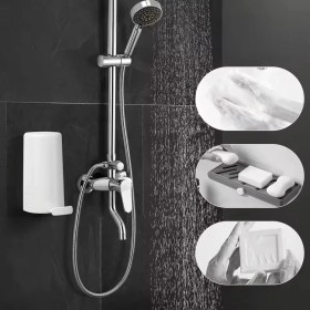 Resim Kalıp Sabun Öğütücü Sabunluk, , Sağlam El Sabunu, Delme Gerektirmez, Sabun Öğütücü, Sabun Törpüsü, Duvar Montajı, Su Geçirmez, Mutfak ve Banyo Için 