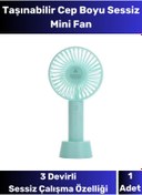 Resim Floranova Premium Üretim Taşınabilir Usb Şarjlı 3 Kademeli Sessiz Mini Fan Pervaneli Soğutucu Küçük Vantilatör 