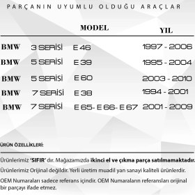 Resim Alpha Auto Part Bmw 7 Serisi E38 E65 Için Arka Perde Tamir Plastik Parçası Klips 