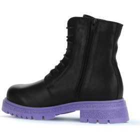 Resim Bueno Shoes Siyah Lila Deri Kadın Topuklu Bot 01WZ1405 01WZ1405 