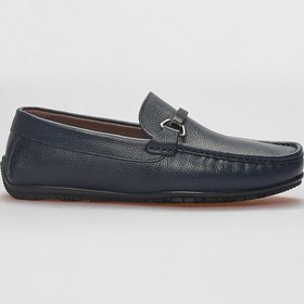 Resim Hakiki Deri Lacivert Toka Detaylı Erkek Loafer-lacivert Lacivert 
