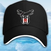 Resim Beşiktaş Takım Logolu Beyzbol Şapkası - Kuş ve Bayrak Desenli Şık Siyah Şapka, Uniseks Günlük Başlık, Sevgililer Günü, Anneler Günü, Babalar Günü Hediyesi, Erkek ve Kadınlar İçin Outdoor Moda Aksesuar 