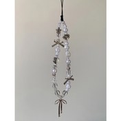 Resim SANSANGO Kore Ruyesi Pembe Telefon Zinciri Lanyard Charm Boncuklu Askı Yaka Pembe Pembe Kolye Çanta Askı Aksesuarı Kız Mücevher Hediye Akrilik (PMMA) 