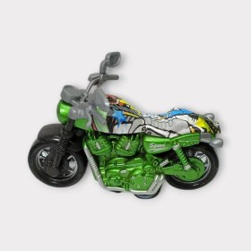 Resim MCM Group Çek Bırak Custom Motorsiklet 9 cm - Yeşil (Lisinya) 