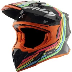 Resim Axor Xcross 2X E Full Face Kask Gri - Parlak Siyah 