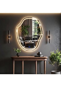 Resim Zelvora Günışığı Lazer Kumlamalı Lavabo & Banyo Aynası Dokunmatik Sensörlü 60 X 45 