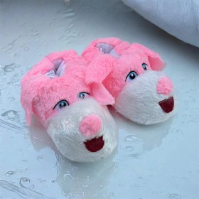 Resim İpek Ipek Kadın Köpek Figürlü Peluş Pofuduk Panduf 
