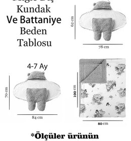 Resim migie 0-4 Ay Bebek Dış Kundak Uyku Tulumu Kıvırcık Wellsoft Peluş Bej 