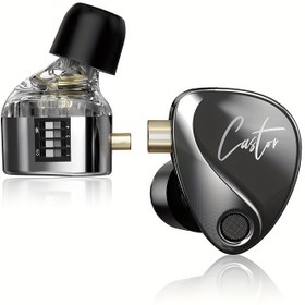 Resim KZ Castor Metal Kablolu Başlık Içi HiFi Earphone Yüksek Kaliteli İnce Ayarlanabilir Dengeli Armature Monitör Kuplajları, Gürültü Önbaskılama Özellikli, Çok Şık 3D Tasarama ve Titreş imi Sistemiyle Oyuncu Odaklı Müzisyenler i̇çin Üstün Performans Sunuyo 