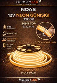 Resim Noas 12V NEON GÜNIŞIĞI 3200K 50MT TOP 5X12 MM YL42-5002 