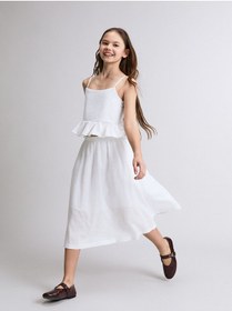 Resim LC Waikiki LCW Kids Kare Yaka Fiyonk Detaylı Kız Çocuk Bluz 