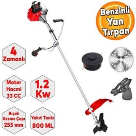 Resim Rodex RDX9639 33 CC 3,2 KW 4 Zamanlı Benzinli Yan Tırpan 