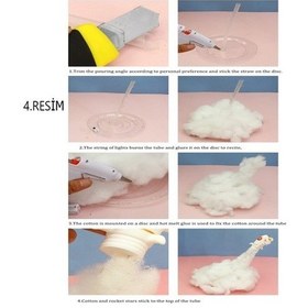 Resim Uçan Astronot Tasarımlı Gece Lambası Açık Kahverengi 